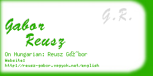 gabor reusz business card
